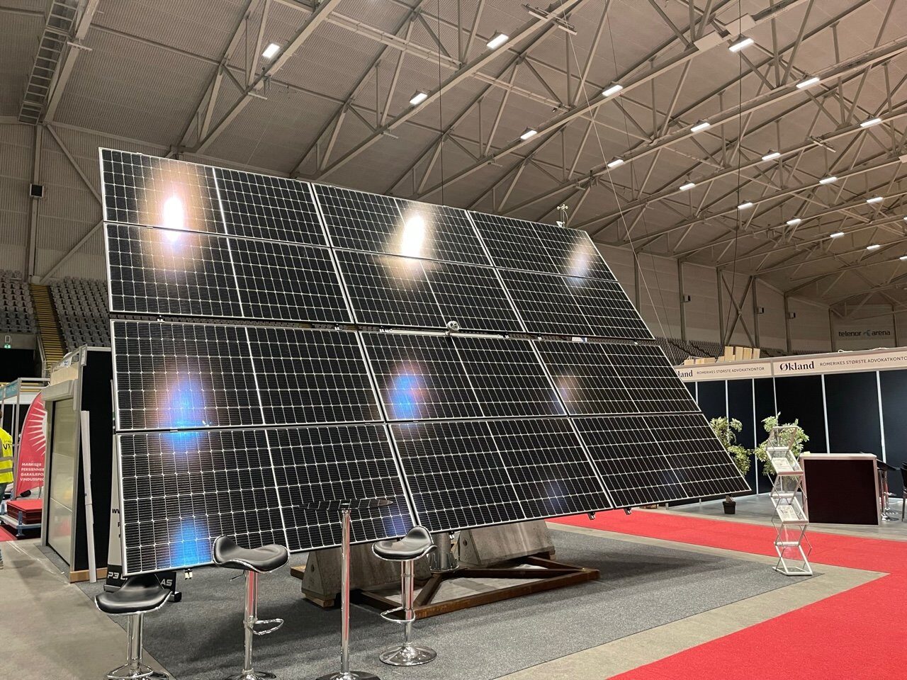 Solfølgertårn – solcellepanel